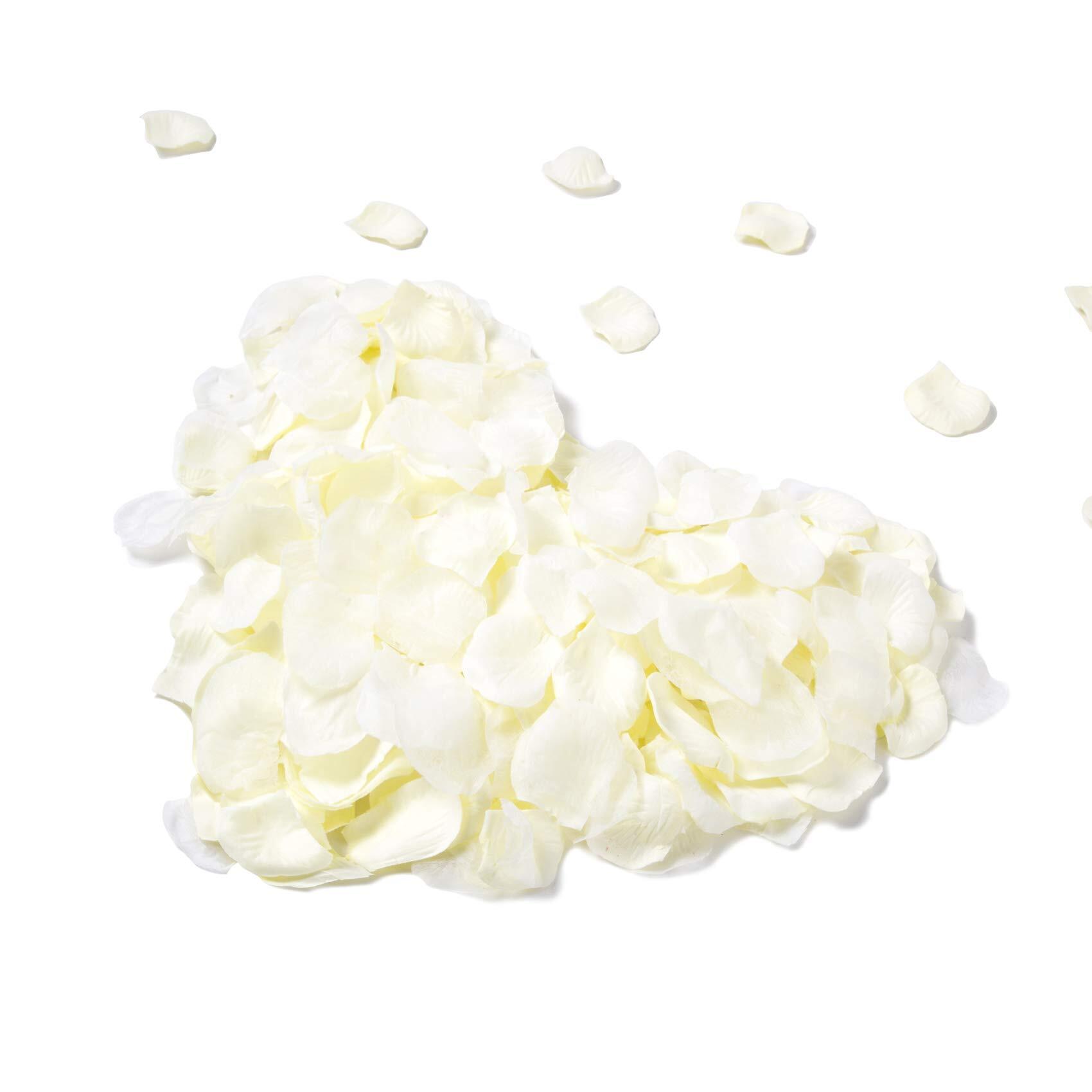 【特価処分】花びら 3000枚セット フラワーシャワー 薔薇 造花 プロポーズ 飾り 結婚式 ウエディング 2次会 誕生日 お祝い クリスマス パーティー用飾り(ホワイト 3000枚)