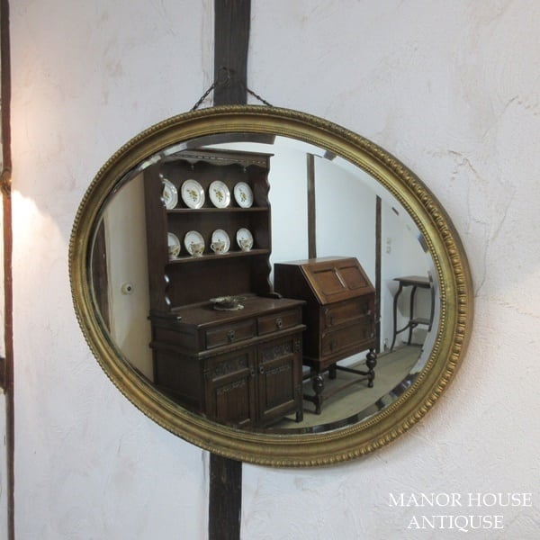 イギリス アンティーク 家具 ウォールミラー 壁掛け鏡 カフェ 英国 6387d