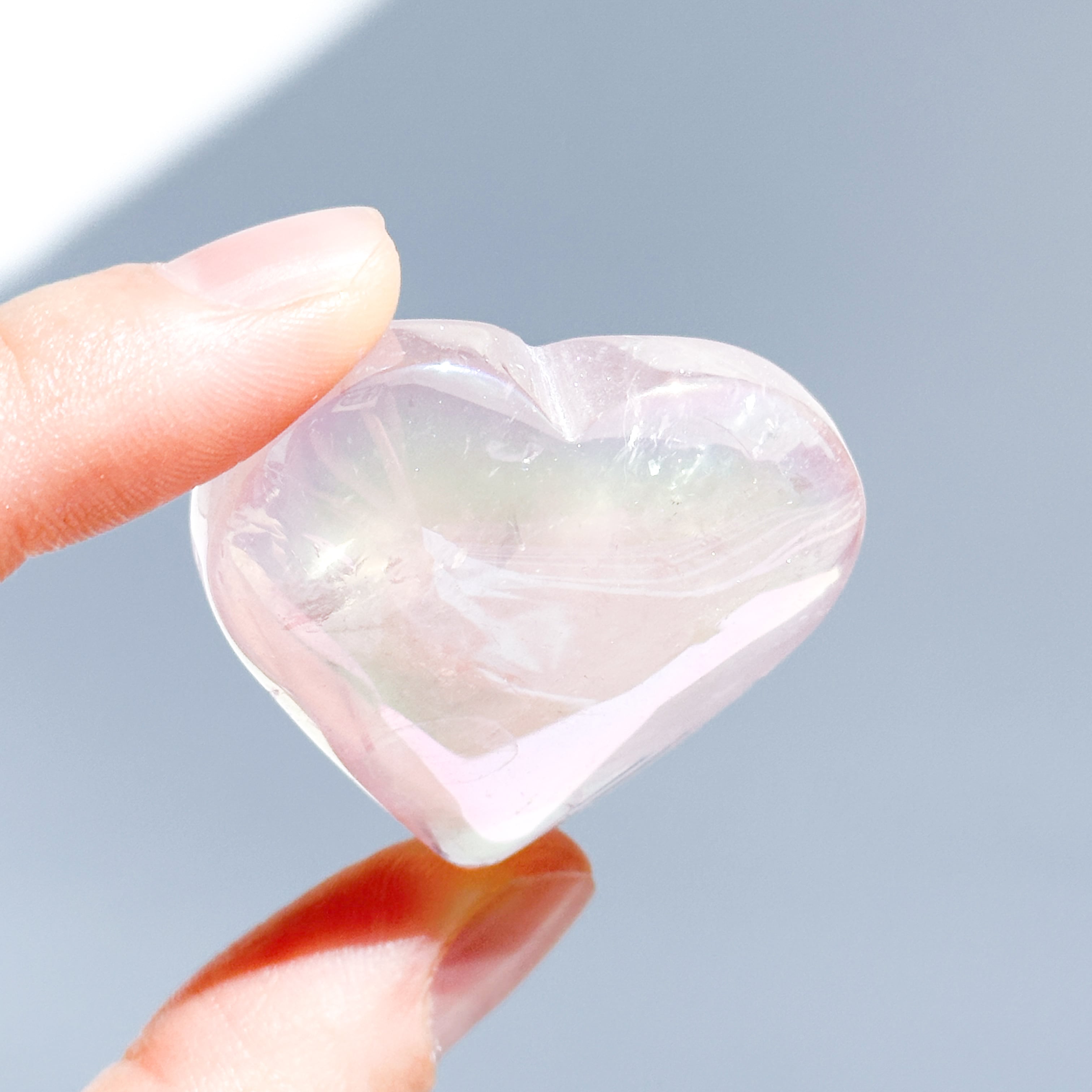 ♡エンジェルオーラローズクォーツ ハート81♡ Angel Aura Rose Quartz