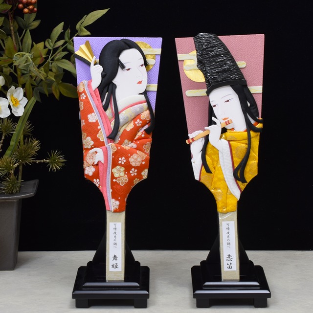 押絵羽子板飾り 【可惜夜月の調べ】あたらよづき｜むさしや豊山｜Houzan |歌舞伎｜松園｜浮世絵｜江戸押絵羽子板