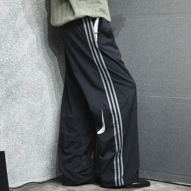 adidas side line wide nylon pants