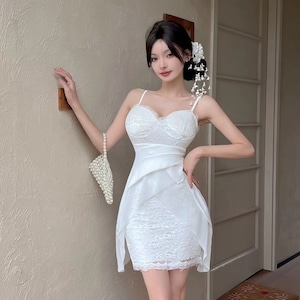 【2色】ミニドレス キャバドレス キャミワンピ セクシー チュール パーティー 指名 ナイトクラブ XH2-DD5194