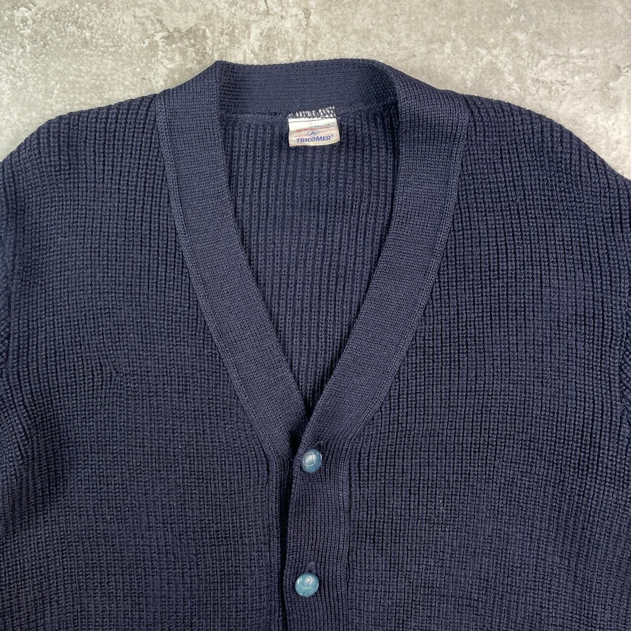 フランス製 ユーロ ヴィンテージ ローゲージ ウールニットカーディガン