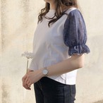 【綿100%】大人可愛い フリル袖ブラウス｜イエロー｜サムネイル16