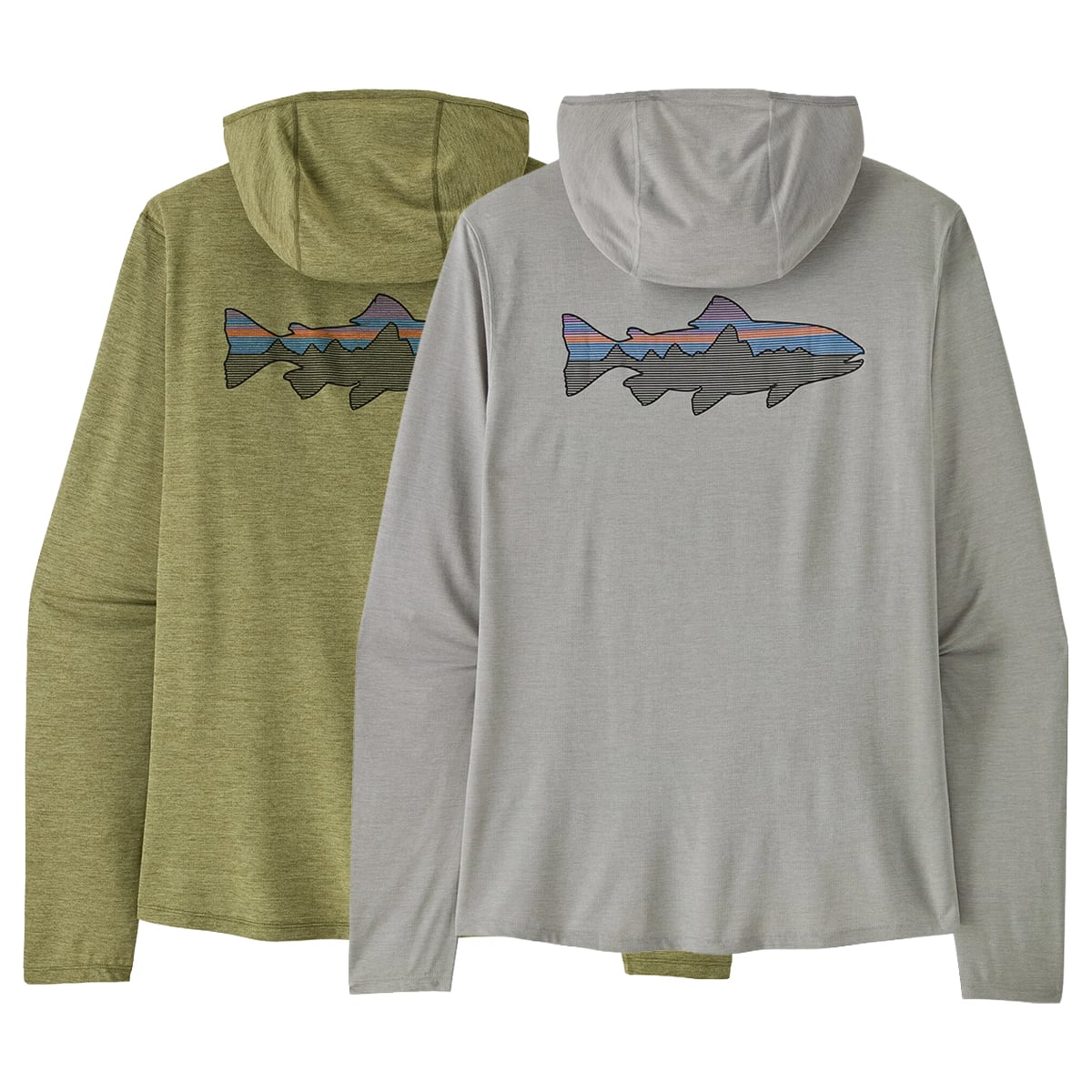 【DM便190円】Patagonia パタゴニア Men's Capilene® Cool Sun Hoody - Fitz Roy Trout メンズ・キャプリーン・クール・サン・フーディ フィッツロイ トラウト 44937