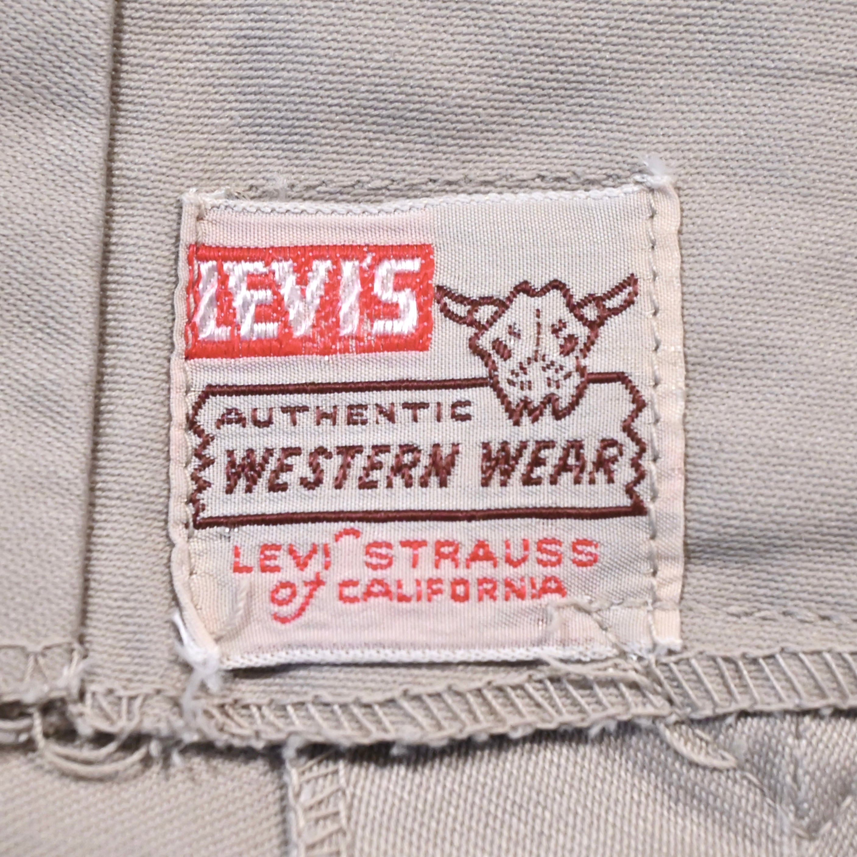 50's Levi's shorthorn satin cotton western pants リーバイス