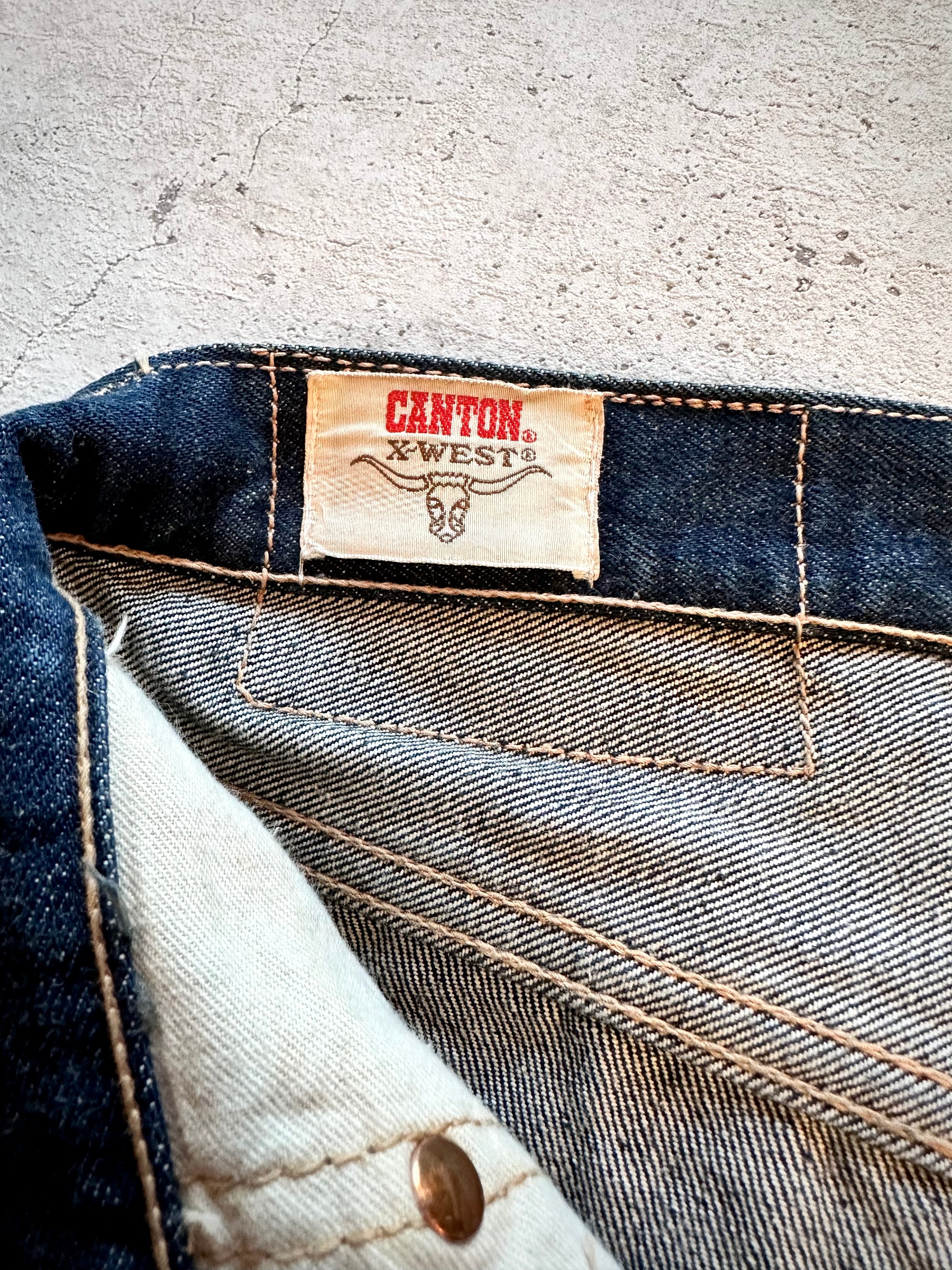 70s USA製 “ CANTON X-WEST ” 5PKT SELVAGE DENIM SLIM OLD 70s USA製 “ CANTON X-WEST ” 5PKT SELVAGE DENIM SLIM OLD