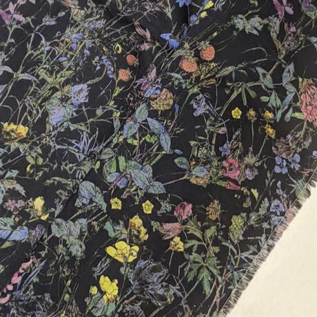 ◆輸入 リバティ LIBERTY タナローン Wild Flowers ワイルドフラワーズ ブラック 約130×50cm
