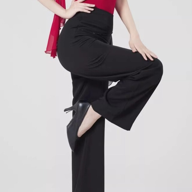 フリル ワイドレッグ フルレングス パンツ  ds1455