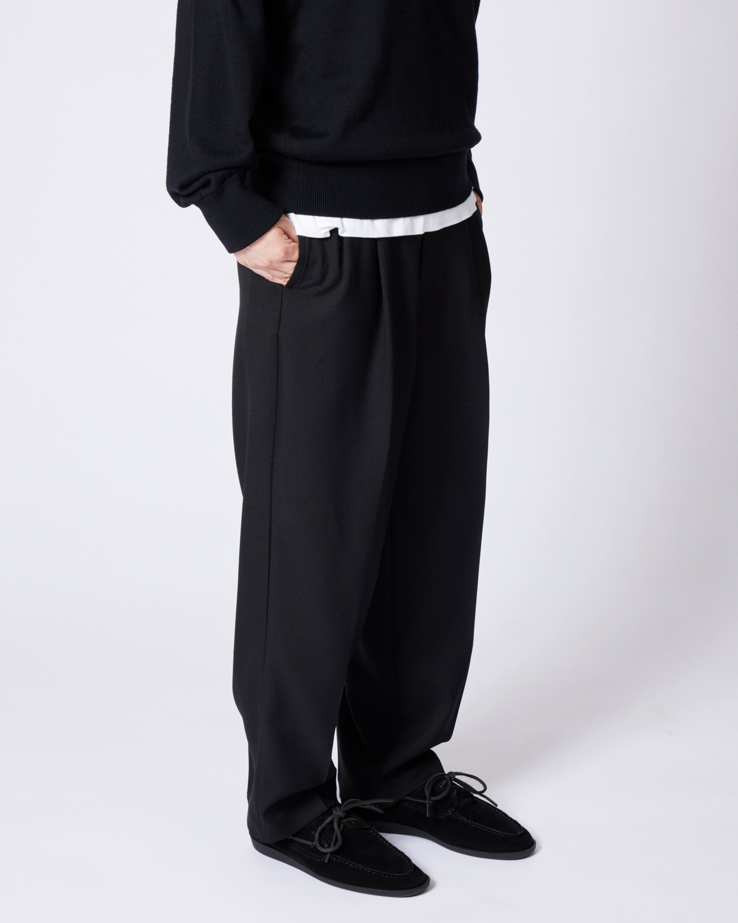 everyone polyester twill chef pants今期完売品 everyone polyester twill chef pants (BLACK) | everyone