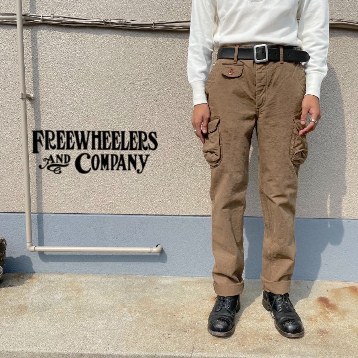 股上=32cmFREEWHEELERS Deck Trousers 34×34