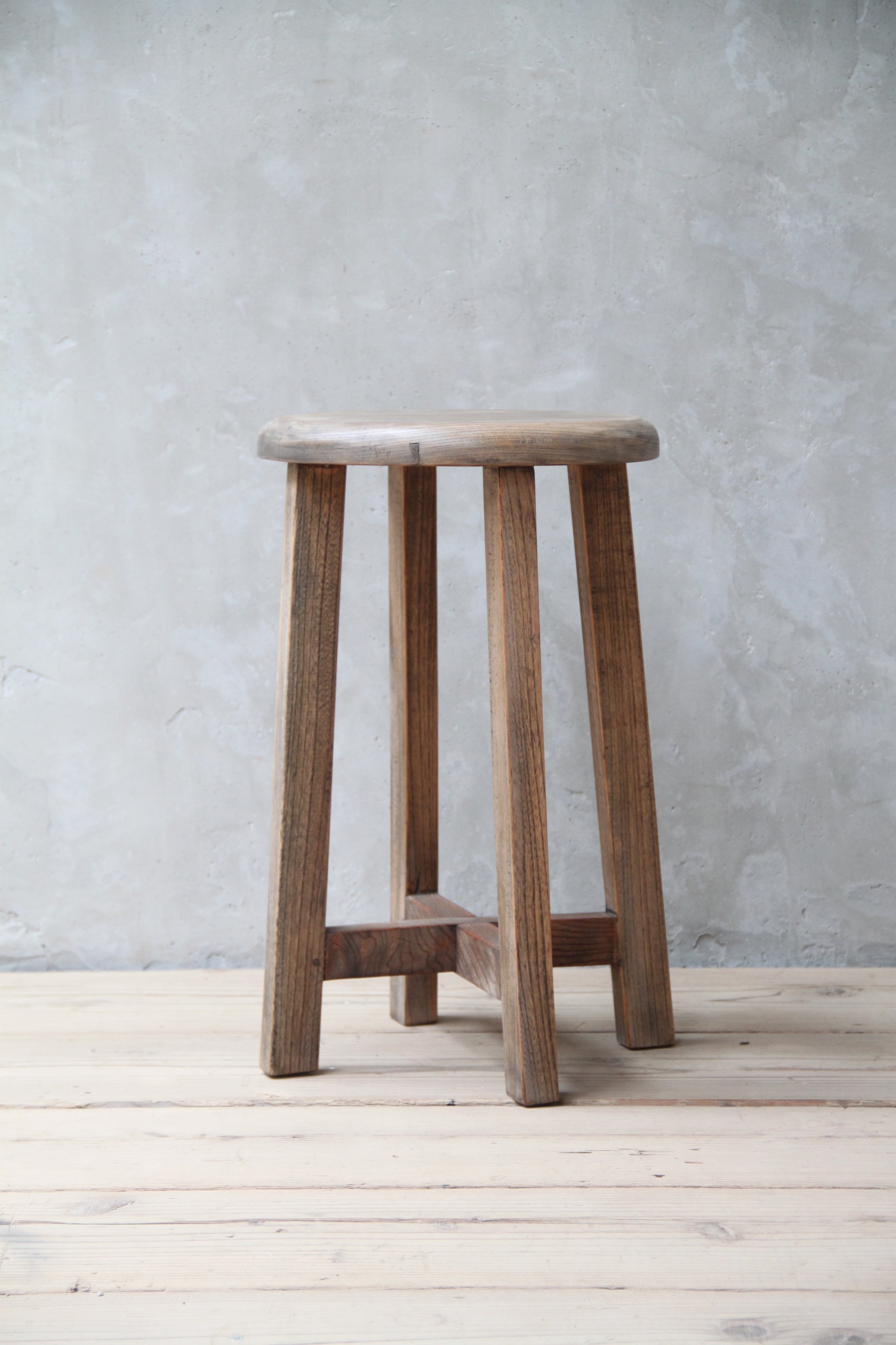 【送料無料】スツール 古家具/アンティーク/スツール/無垢/丸イス/椅子