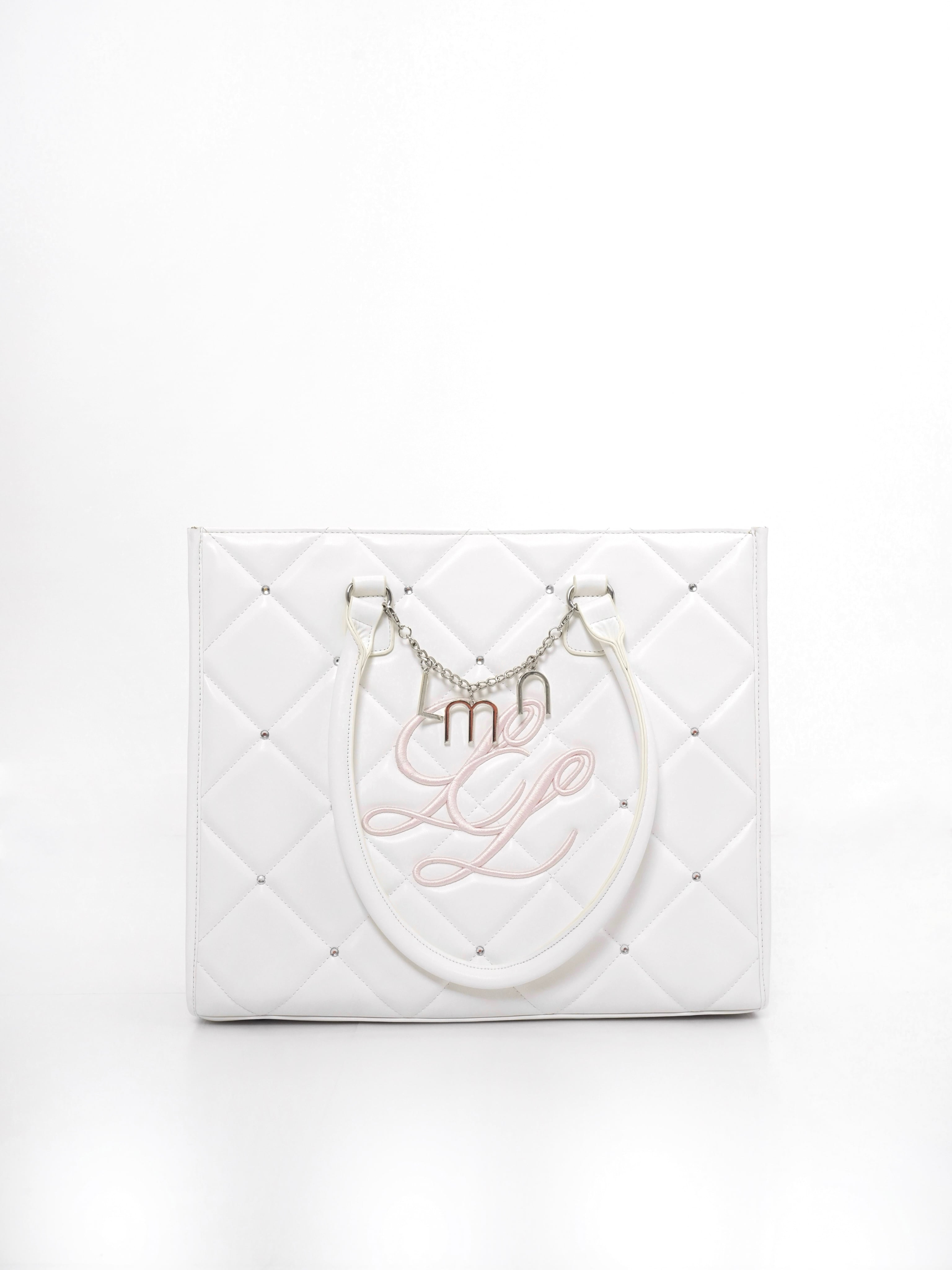 Lumignon quilting tote bag【ホワイト/ピンク】 | Lumignon