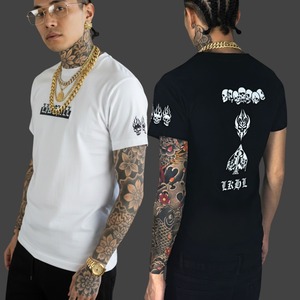 【迅速発送】2COLOR/ELDOLADO skull bone t-shirt 【LT051】