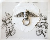 1900s フランス  ルーベンス 聖アンデレの殉教的プットーと大きなハンドルb ツマミ アンティーク