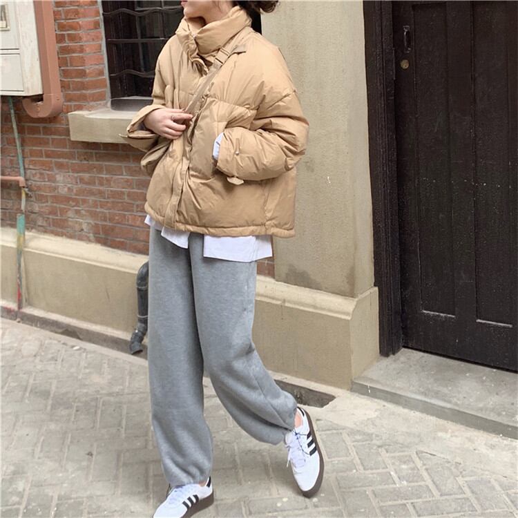 ラインを美し演出早い者勝ち 冬 綿の服 パンの服 コートカジュアルスリム シンプル