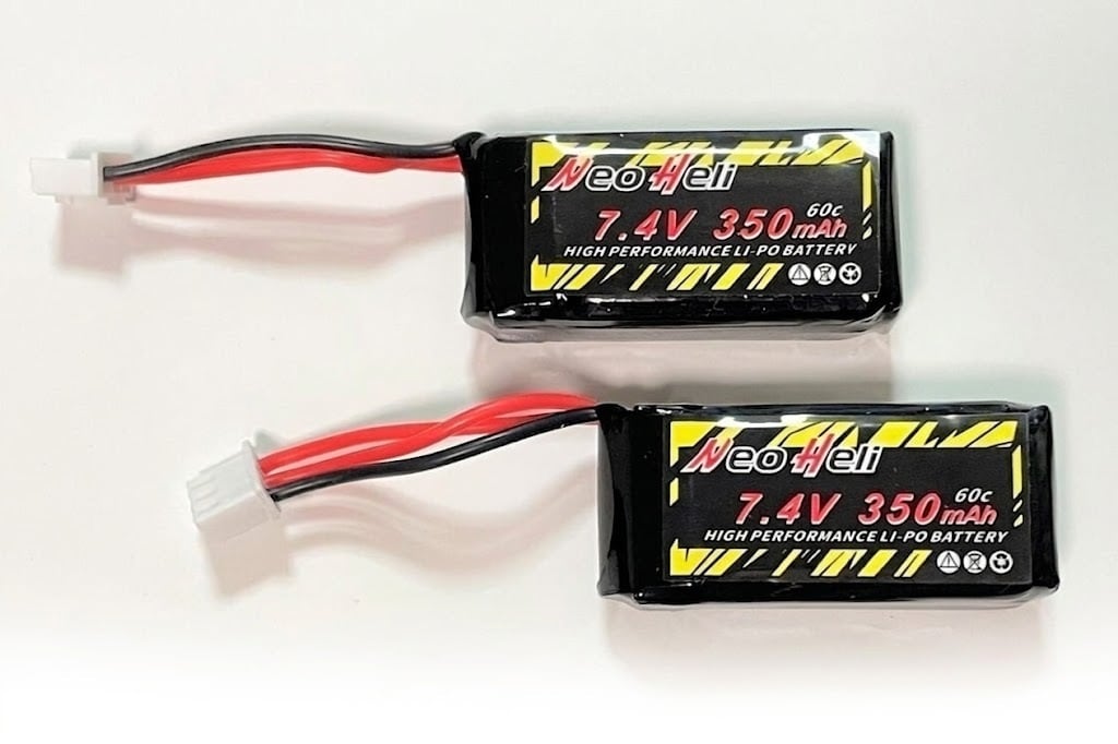NeoHeliオリジナルリポバッテリー◆ガオニン(GNB)OMPHOBBY M1用 7.4V350mAh60C 2個セット【NH2106】