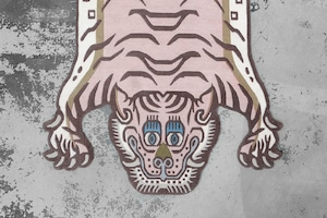 Tibetan Tiger Rug 《Lサイズ•ウール・オリジナル3・ピーチブロッサム271》チベタンタイガーラグ