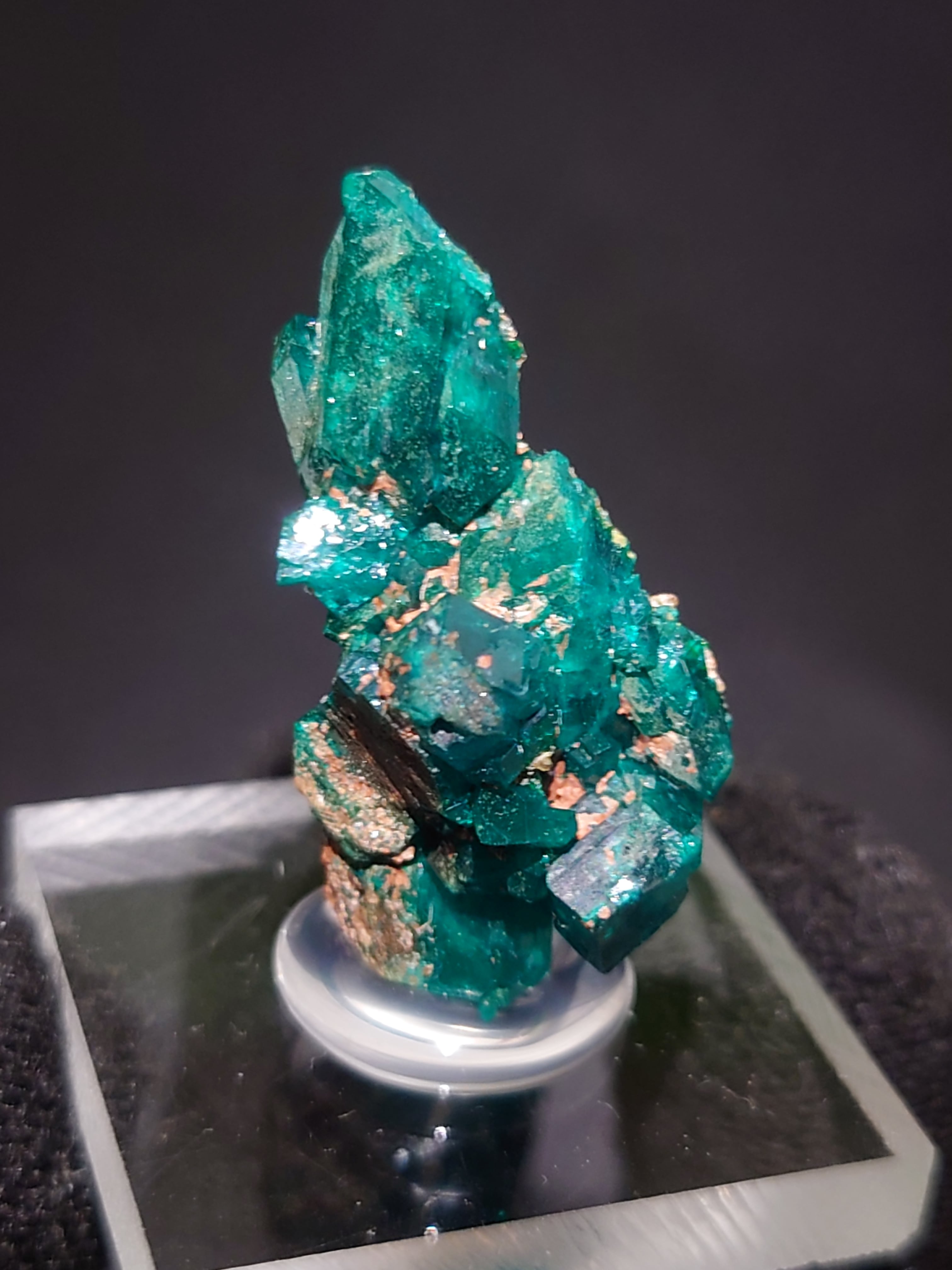 クォーツダイオプテーズコンゴ産鉱物標本原石