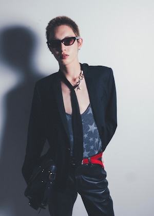 “Dior HOMME by KRISVANASSCHE” 2009SS panel switching tailored jacket “made in ITALY”