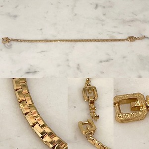 vintage GIVENCHY gold color metal bracelet