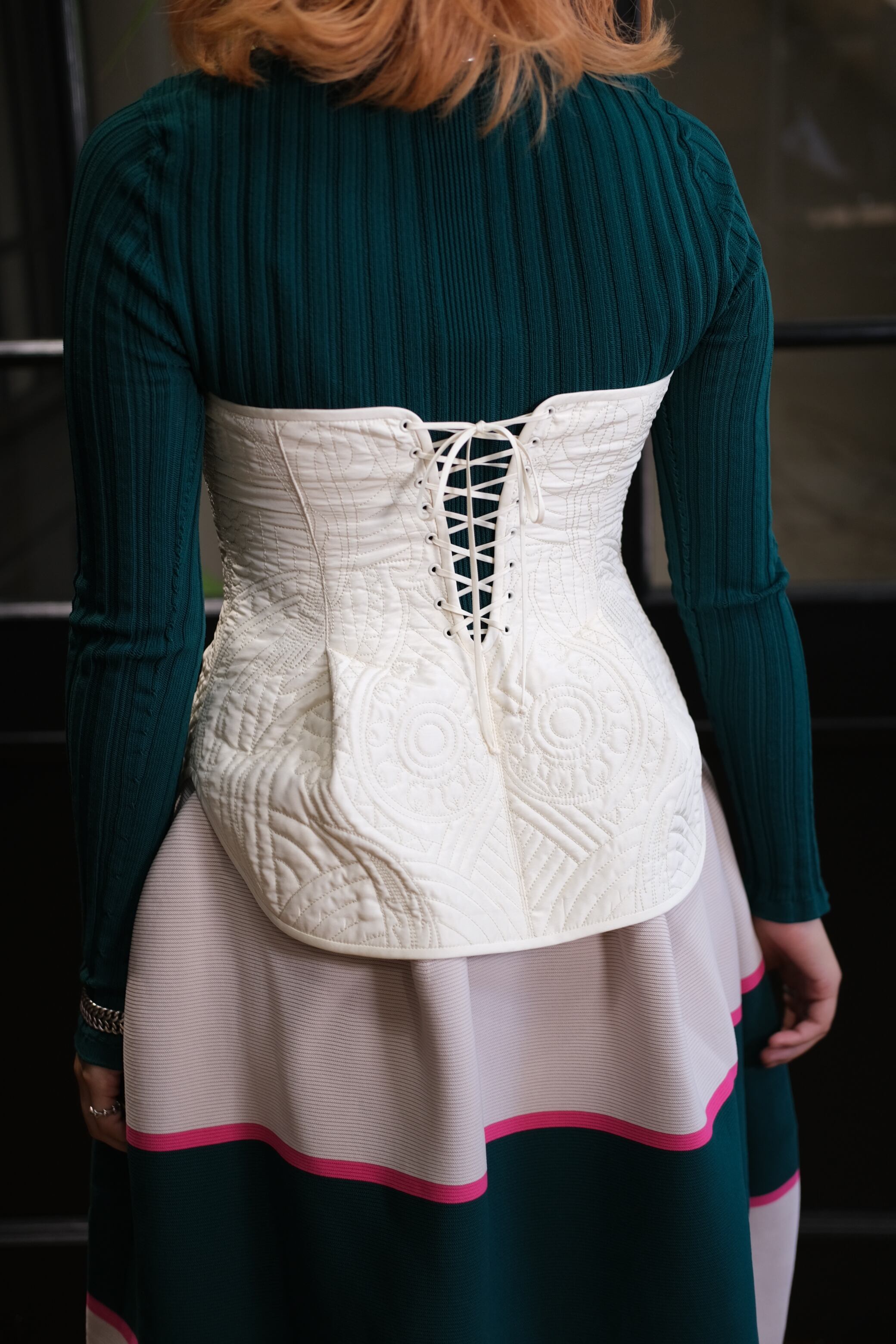 Mame Kurogouchi】Floral Quilted Silk Bustier | loop