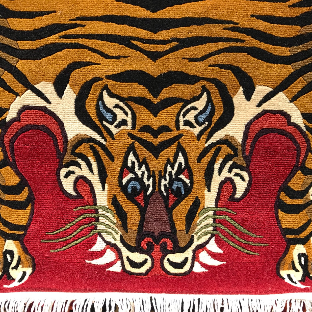 チベタンタイガーラグ ラージ DETAIL Tibetan Tiger Rug DTTR-02 Lサイズ 