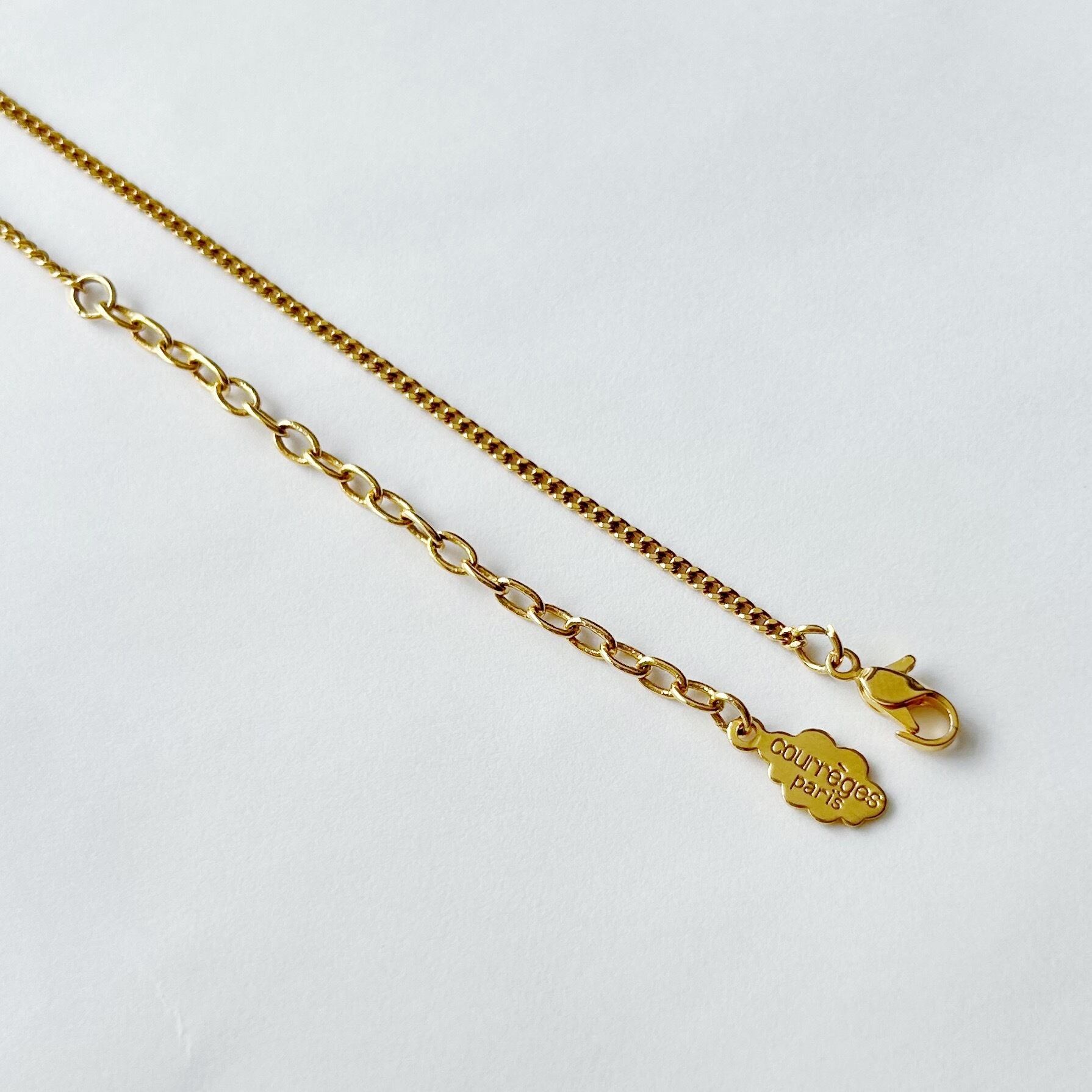 C7126】courreges heart emblem necklace/クレージュ/ネックレス