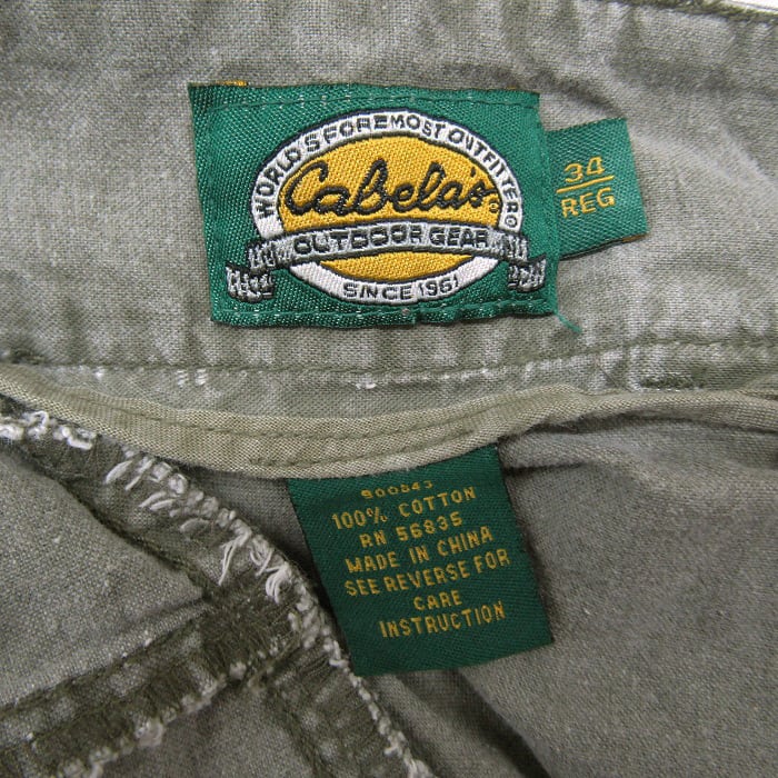 90s オールド 希少サイズ S ■ Cabelas カベラス ポケット付き 半