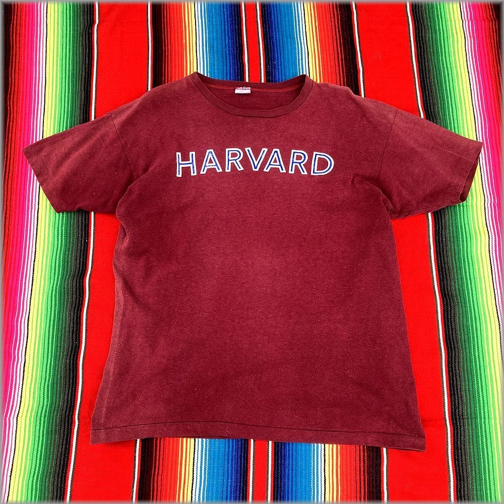 ☆Champion チャンピオン 70s USA製 バータグ Tシャツ HARVARD size XL