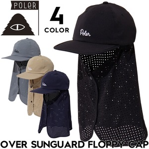POLeR ポーラー キャップ メンズ サンガードキャップ 日よけ 帽子 アウトドアキャップ フロッピーキャップ UV対策 OVER SUNGUARD FLOPPY CAP 261MCV0024 26SP 日本代理店正規品