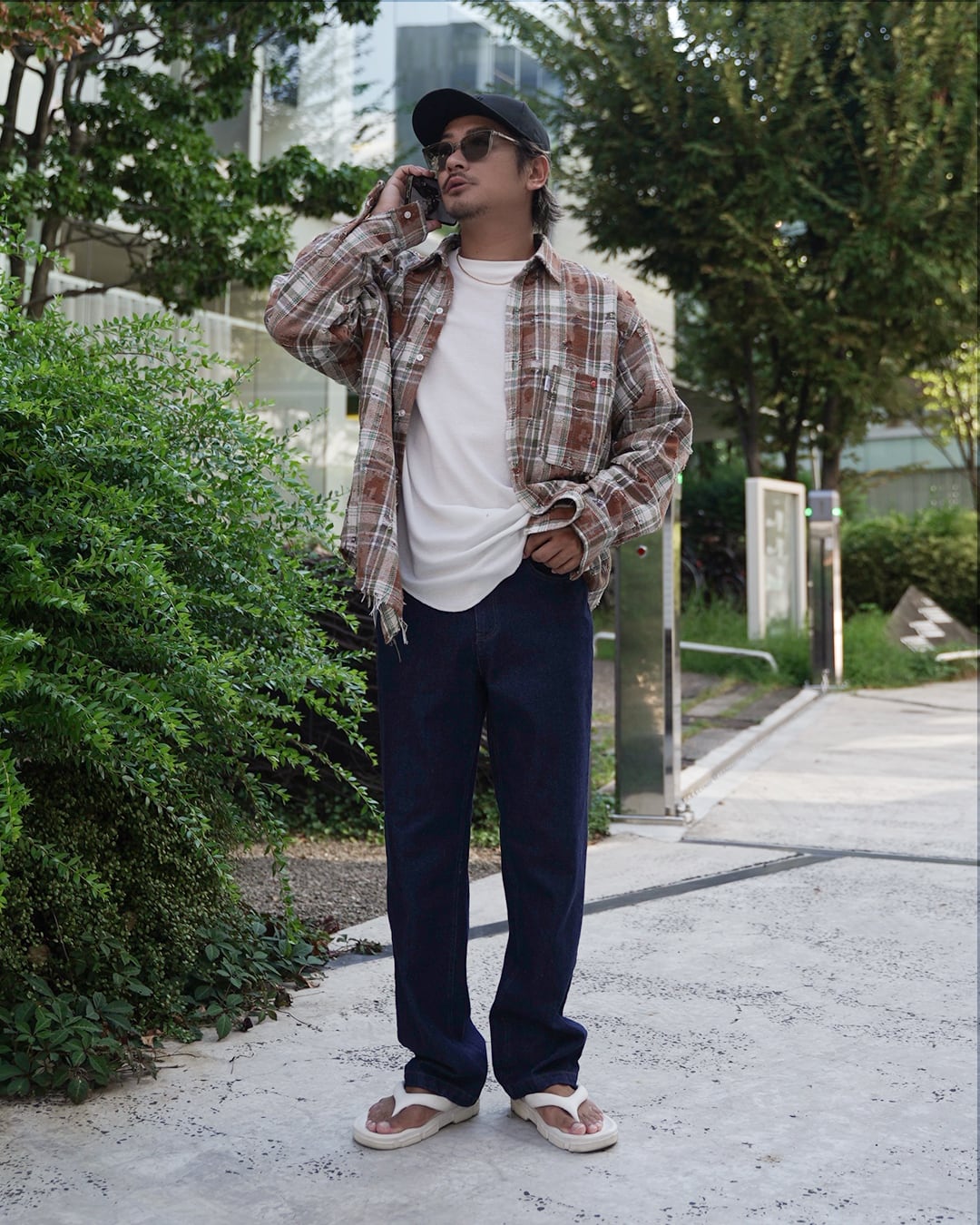 Re:room】VINTAGE CRUSH CHECK BIG SHIRTS［RES122］ | #Re:room