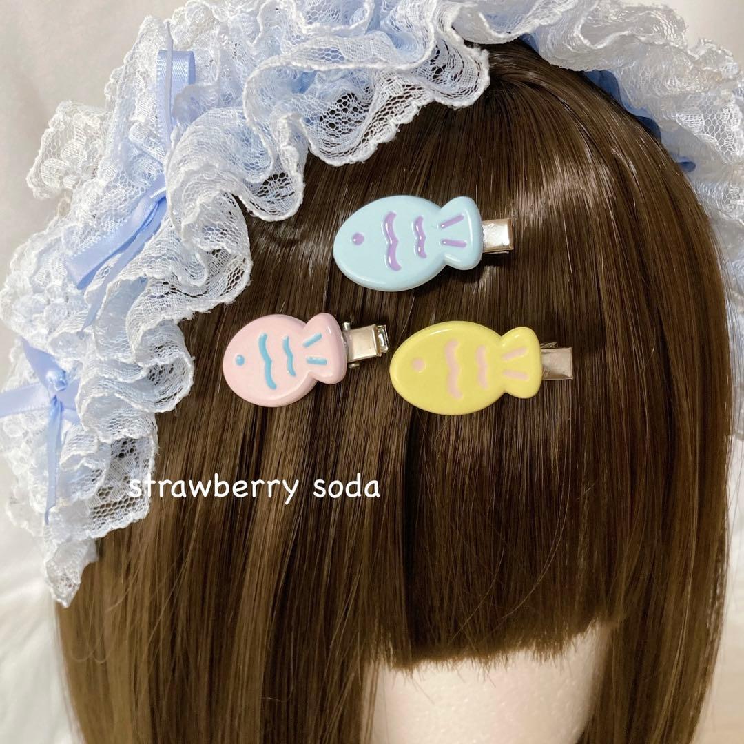 おさかな パステル ミニ ヘアクリップ 5個セット | strawberry soda