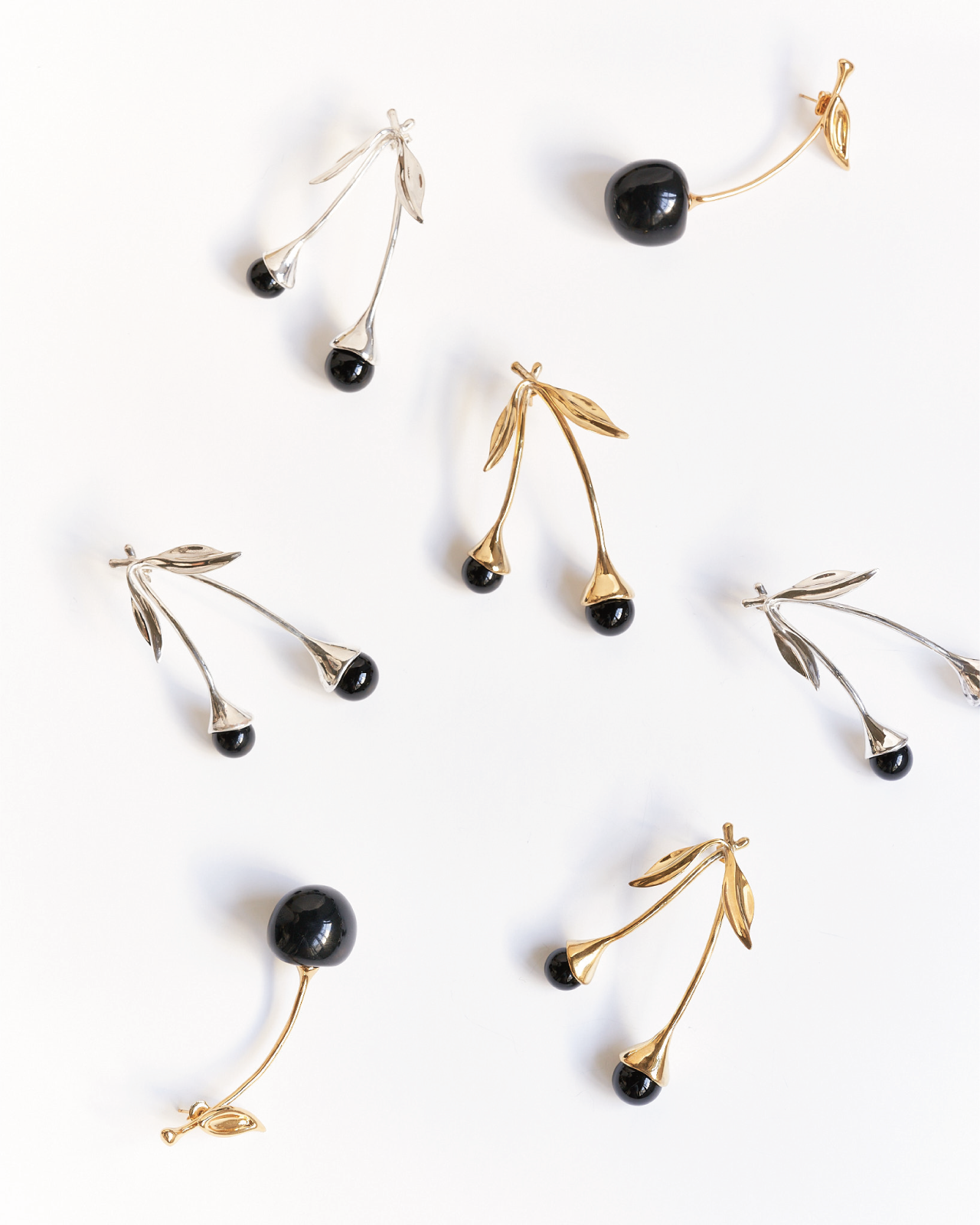 チェリー オニキス ピアス・イヤリング Small<<受注生産!!>>