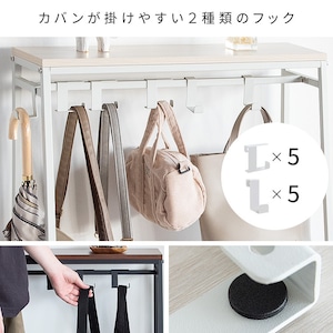 棚付き バッグハンガー フック付き