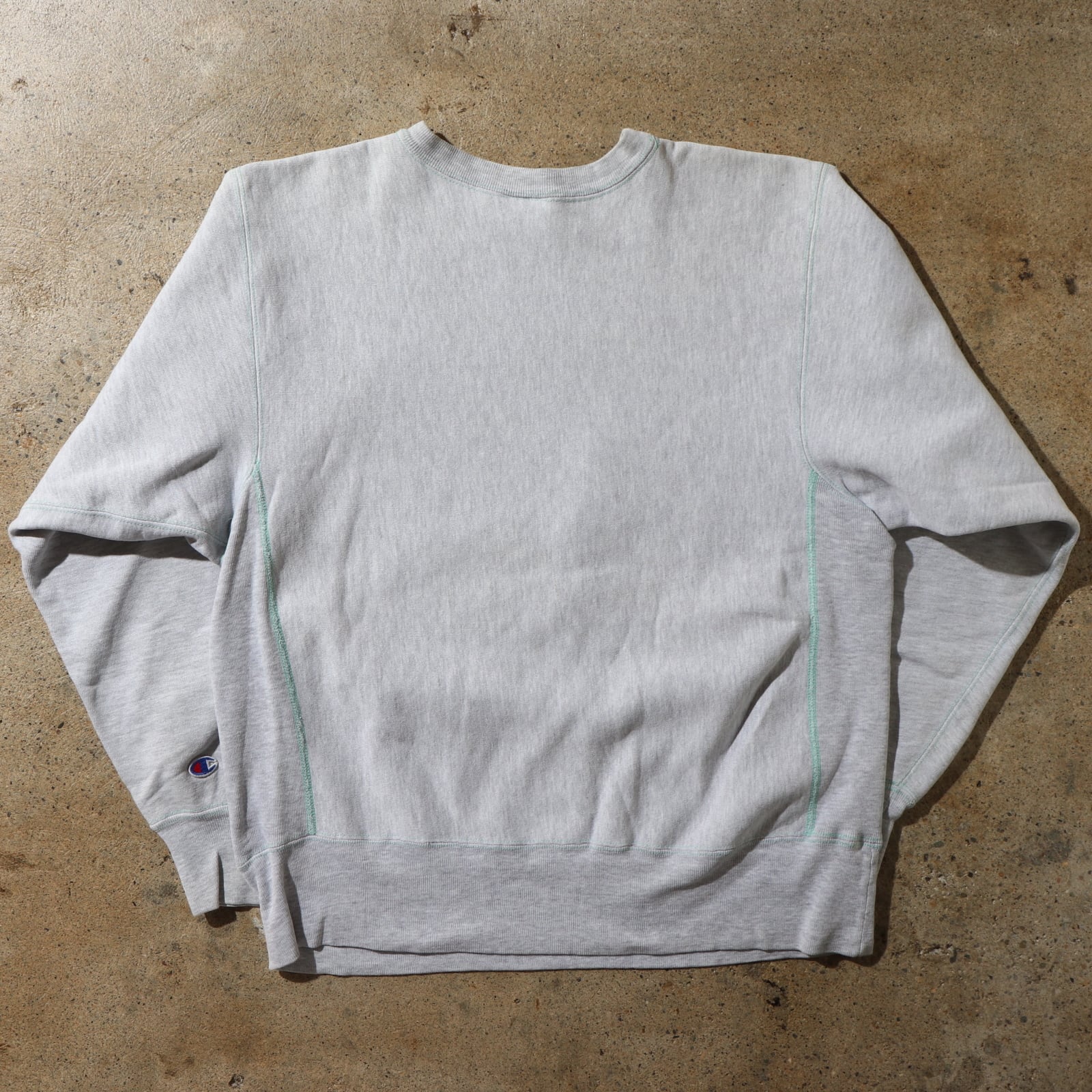 希少 ミントステッチ 80s L リバースウィーブ グレー スウェット  