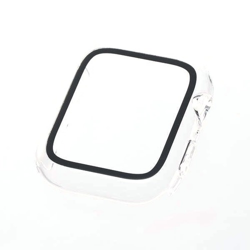エレコム Apple Watch 44mm フルカバーケース プレミアムガラス 高透明 クリア AW-25DFCGCR
