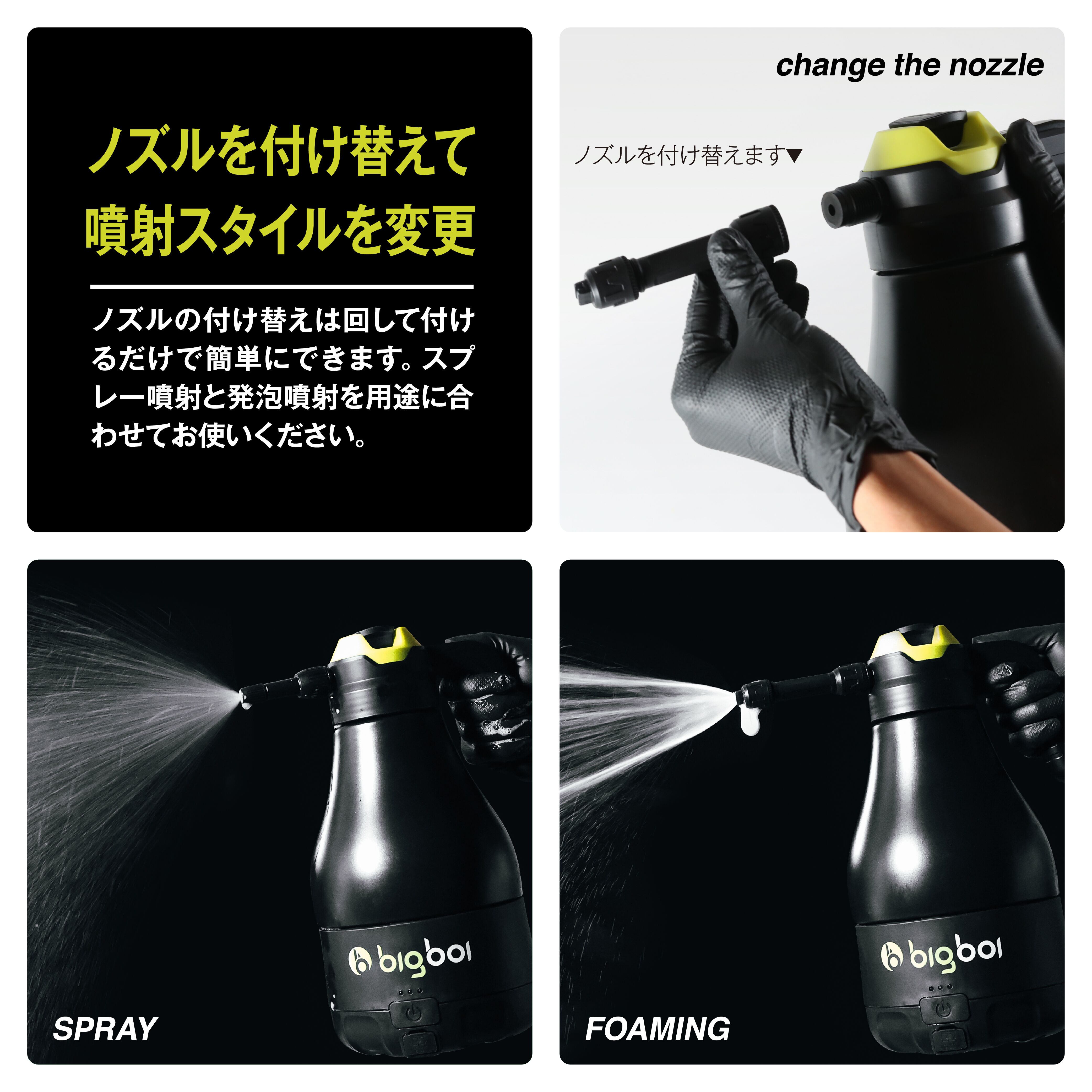 bigboi FOAM R18 充電式電動加圧コードレスフォームスプレー