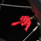 FXXK! HANDSIGN VALVE CAP /蛍光ピンク