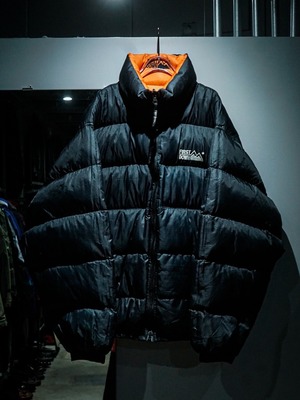 【add (C) vintage】"FIRST DOWN" Reversible Loose Down Jacket