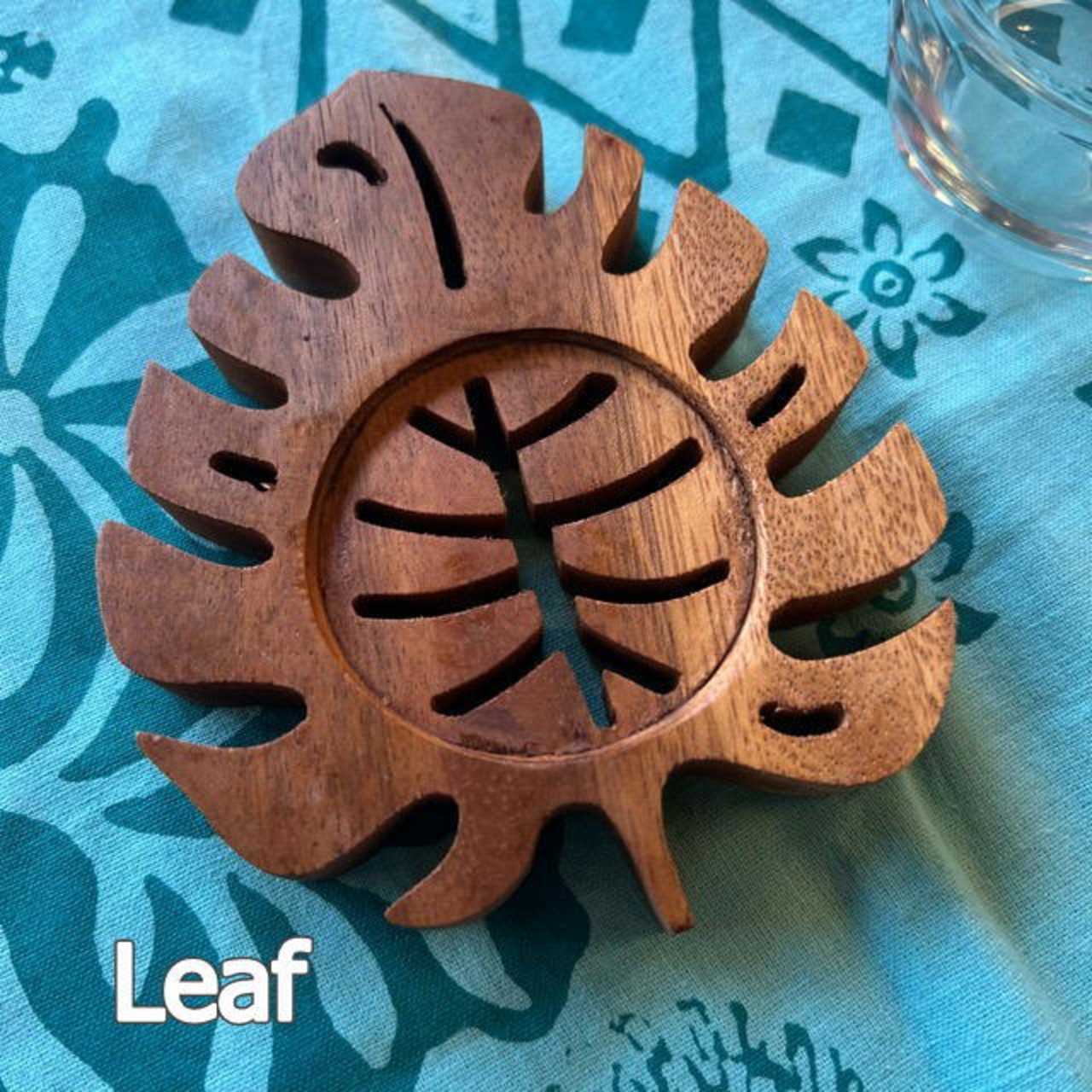 Hawaiian Wood Coaster　3Type　ハワイアンウッドコースター　コースター　フクロウ　カメ　リーフ