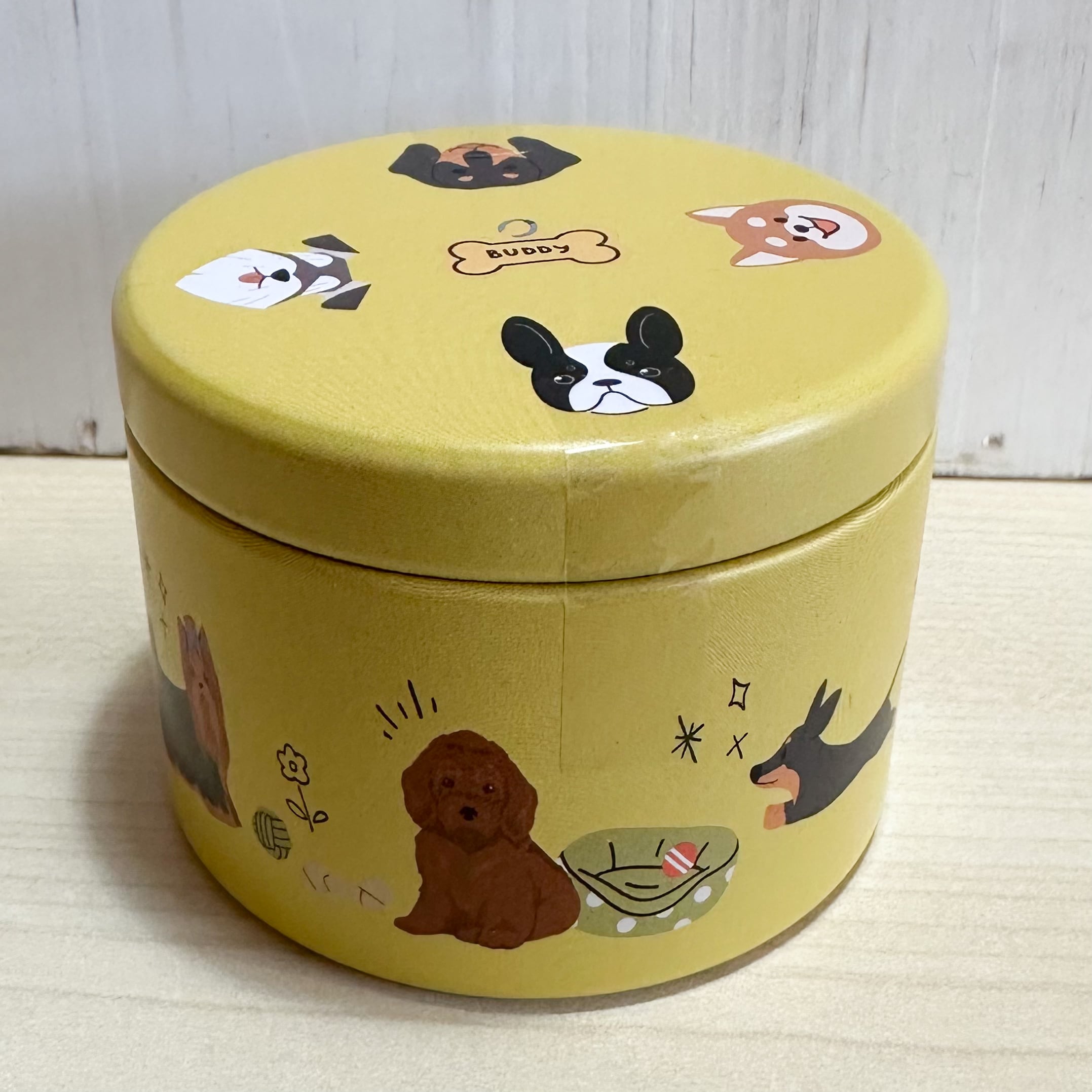 ドッグおやつ缶 イエロー