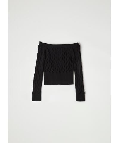 25AW】PHOTOCOPIEU フォトコピュー / OFF-SHOULDER SWEATER / オフ