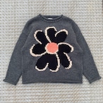 CC "FLOWER with LOVE" HAND KNIT -DARK GRAY-