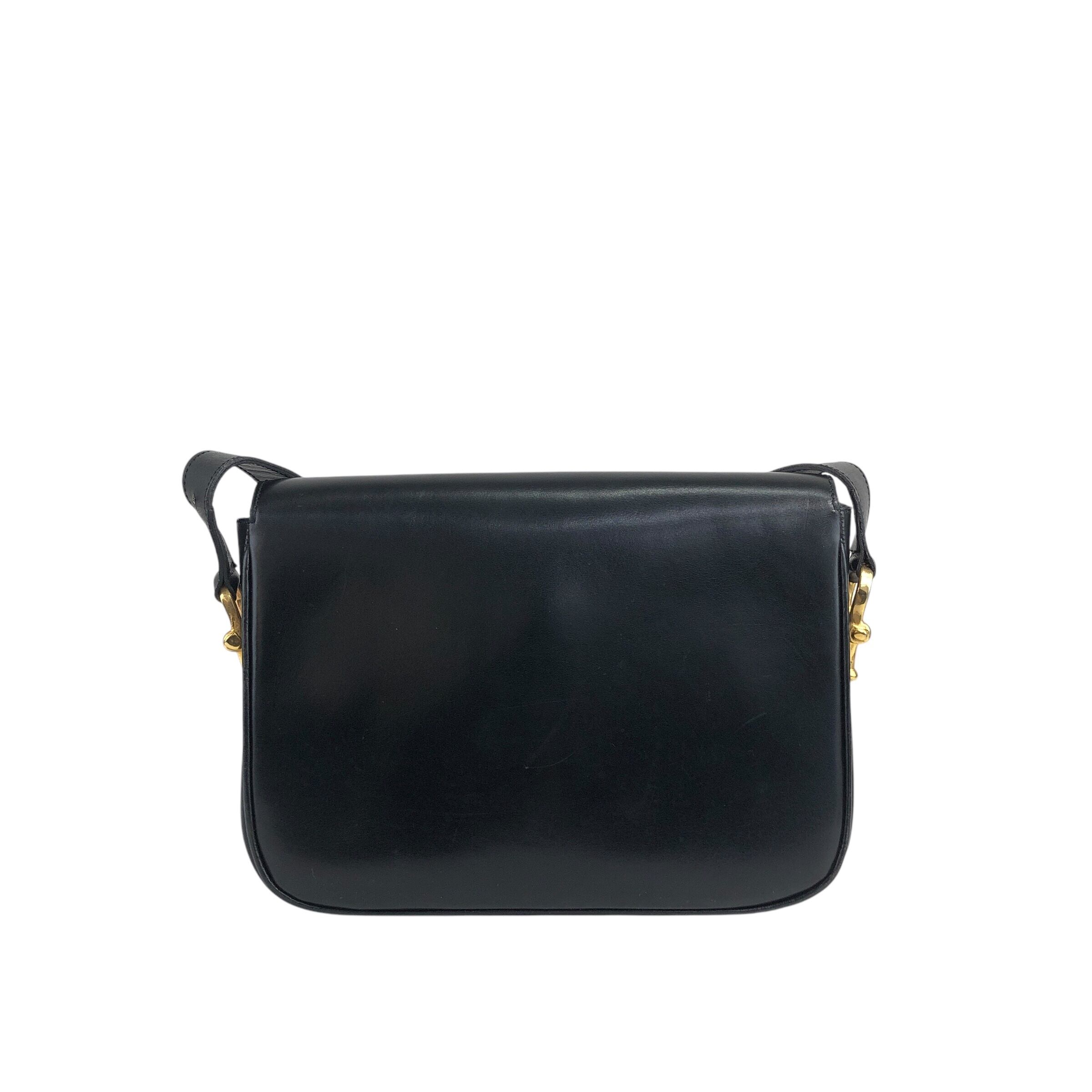 CELINE セリーヌ ショルダーバッグ ブラック ホースビット レザー