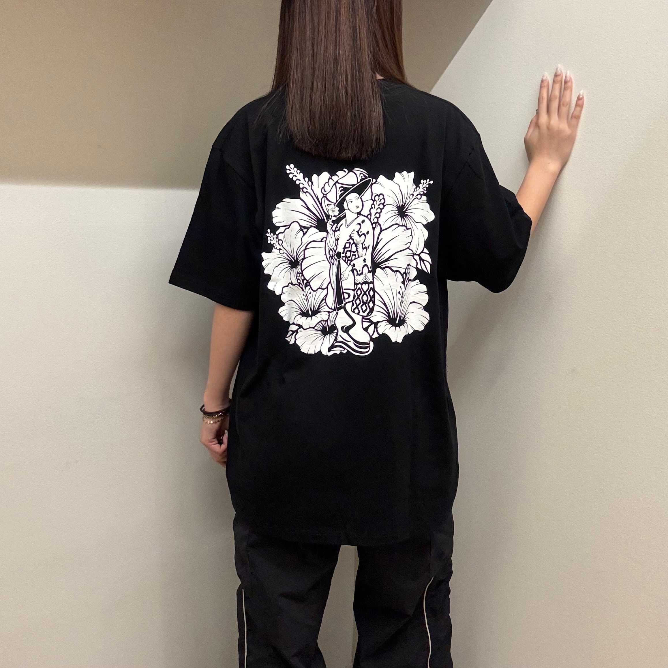 プリントTシャツ】花笠ハイビスカス | RADIANT JAPAN