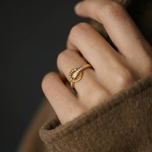 時を刻むローマ数字リング_ジルコニア-金属アレルギー対応-サージカルステンレス