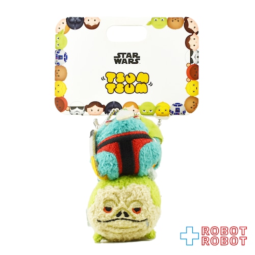 スター・ウォーズ ツムツム ボバ・フェット & ジャバ・ザ・ハット ぬいぐるみ キーチェーン 紙タグ付き