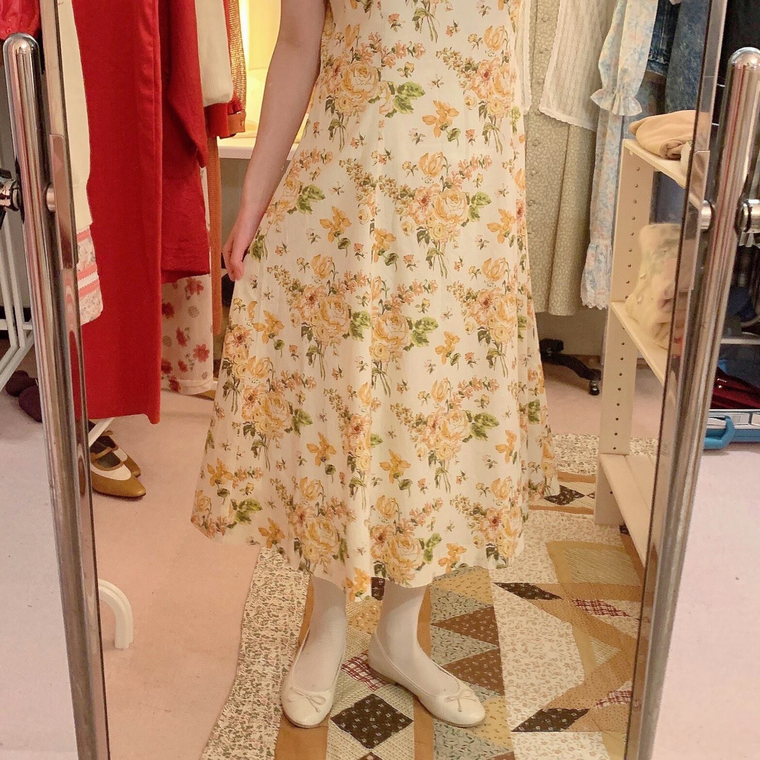 / orange rose one-piece