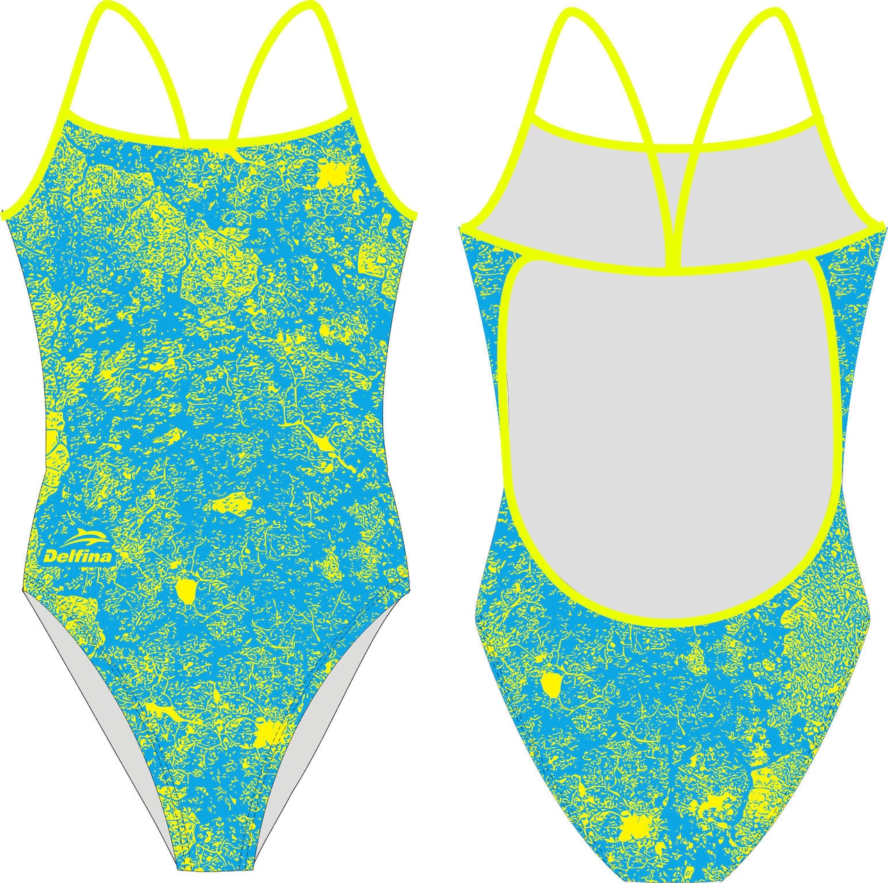 Delfina - Vintage Light Blue Light back Swimsuit